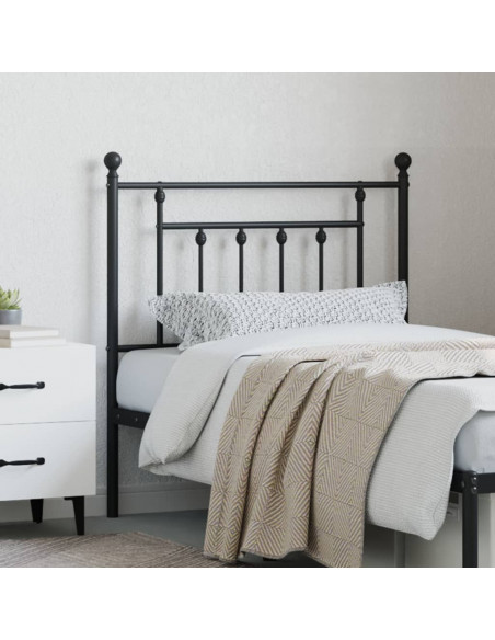 Testiera di Ricambio in Metallo Nero 80 cm