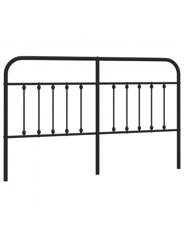 Testiera in Metallo Nero 180 cm