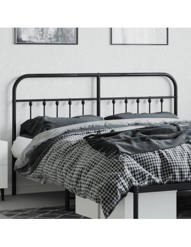 Testiera in Metallo Nero 180 cm