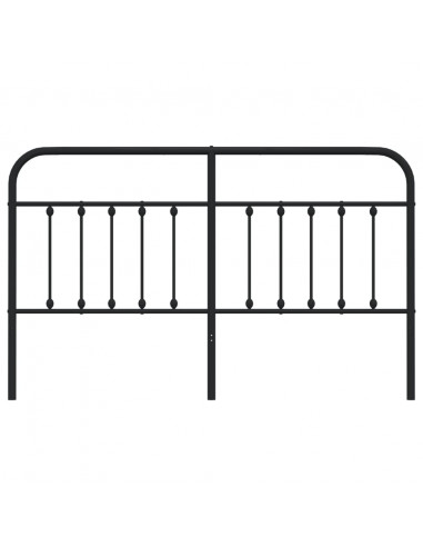 Testiera in Metallo Nero 180 cm