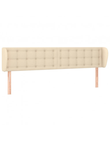 Testiera ad Orecchio Crema 183x23x78/88 cm in Tessuto