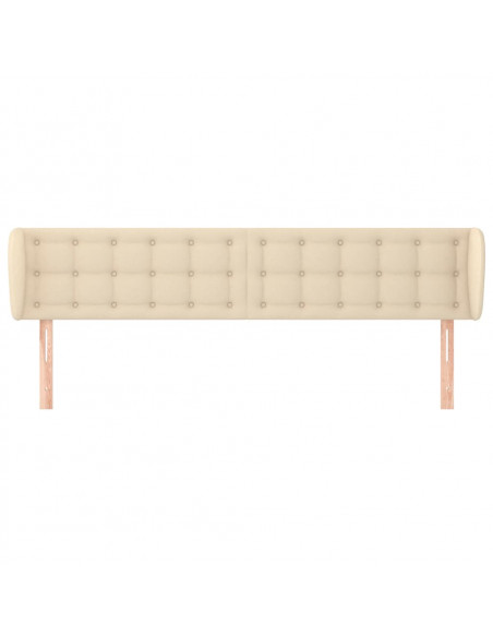 Testiera ad Orecchio Crema 183x23x78/88 cm in Tessuto