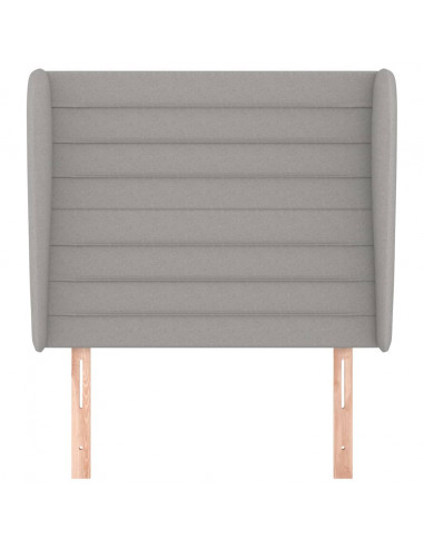 Testiera ad Orecchio Grigio Chiaro 83x23x118/128 cm in Tessuto