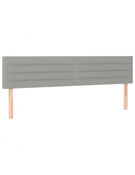 Testiera 2 pz Grigio Chiaro 80x5x78/88 cm in Tessuto