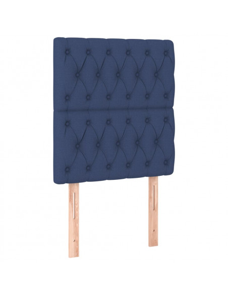Testiera 2 pz Blu 80 x 7 x 78/88cm in Tessuto