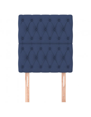 Testiera 2 pz Blu 80 x 7 x 78/88cm in Tessuto