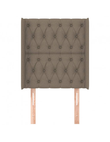Testiera ad Orecchio Tortora 83x16x118/128 cm in Tessuto