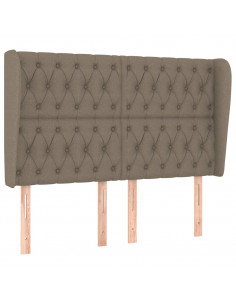 Testiera ad Orecchio Tortora 163x23x118/128 cm in Tessuto 2