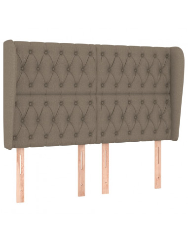 Testiera ad Orecchio Tortora 163x23x118/128 cm in Tessuto