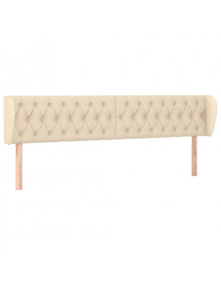 Testiera ad Orecchio Crema 183x23x78/88 cm in Tessuto
