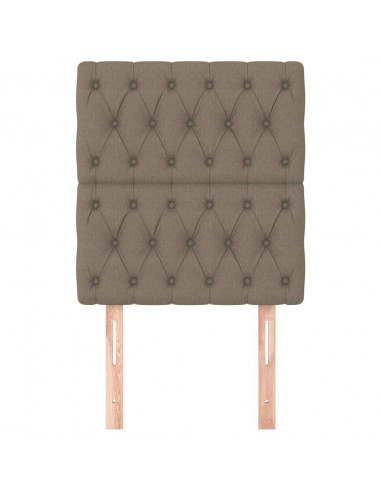 Testiera 2 pz Tortora 80 x 7 x 78/88 cm in Tessuto