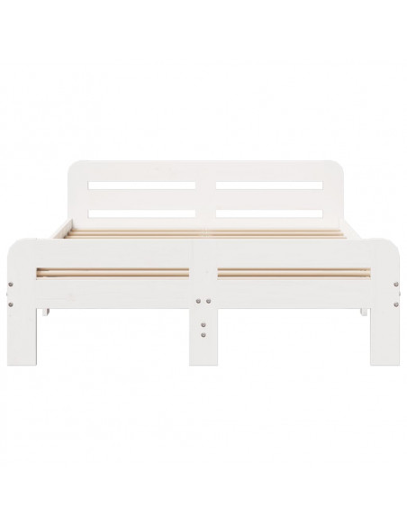 Letto senza Materasso Bianco 180x200 cm Legno Massello di Pino