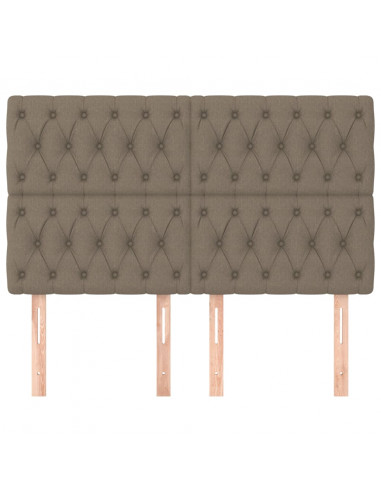 Testiera 4 pz Tortora 80 x 7 x 78/88 cm in Tessuto