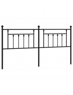 Testiera in Metallo Nero 200 cm 2