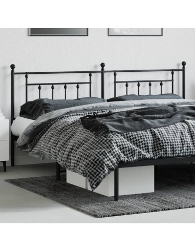 Testiera in Metallo Nero 200 cm