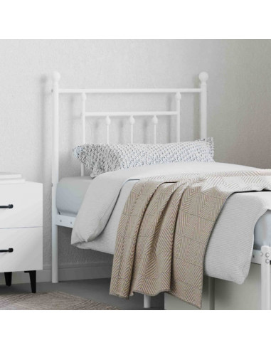 Testiera in Metallo Bianco 75 cm