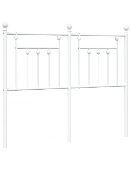 Testiera in Metallo Bianco 120 cm