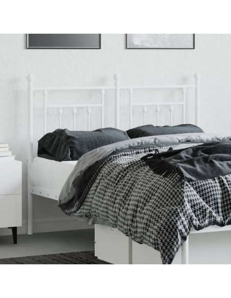 Testiera in Metallo Bianco 120 cm