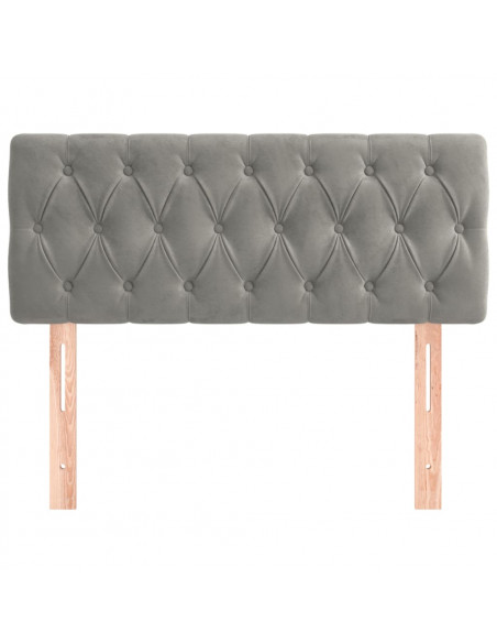Testiera Grigio Chiaro 100x7x78/88 cm in Velluto