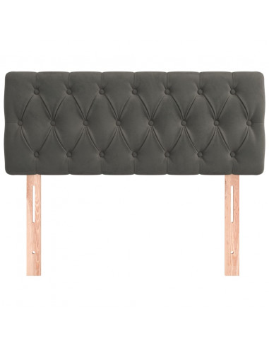 Testiera Grigio Scuro 100x7x78/88 cm in Velluto