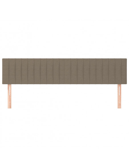 Testiera 2 pz Tortora 100x5x78/88 cm in Tessuto