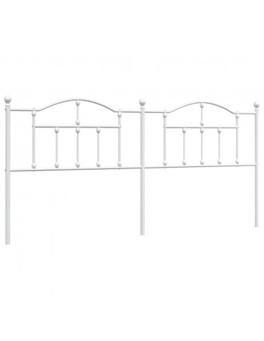 Testiera in Metallo Bianco 200 cm