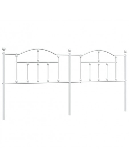 Testiera in Metallo Bianco 200 cm