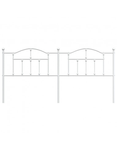 Testiera in Metallo Bianco 200 cm
