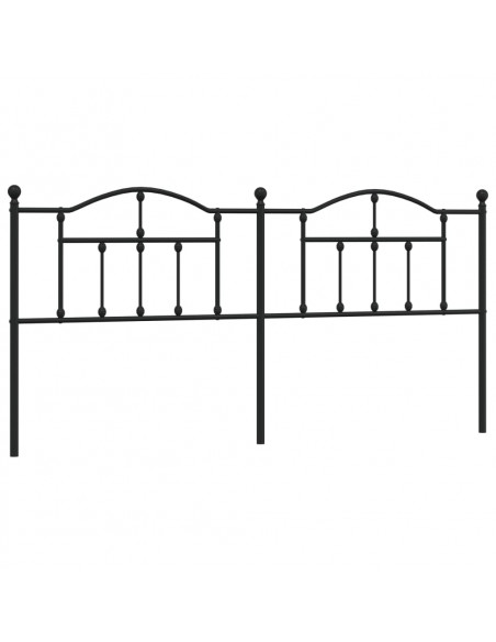 Testiera in Metallo Nero 200 cm
