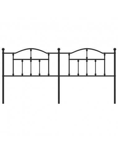 Testiera in Metallo Nero 200 cm