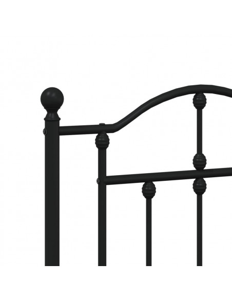 Testiera in Metallo Nero 200 cm