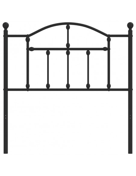 Testiera in Metallo Nero 90 cm