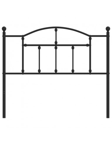 Testiera in Metallo Nero 107 cm