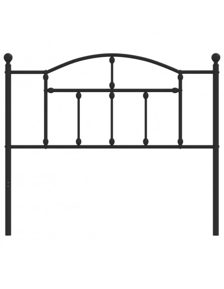 Testiera in Metallo Nero 107 cm