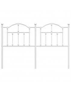 Testiera di Ricambio in Metallo Bianco 150 cm 2