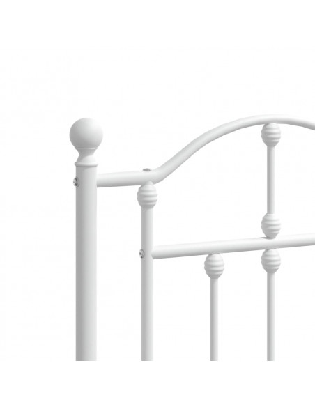 Testiera di Ricambio in Metallo Bianco 150 cm