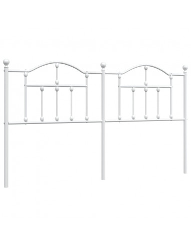 Testiera in Metallo Bianco 160 cm