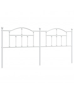 Testiera in Metallo Bianco 193 cm 2