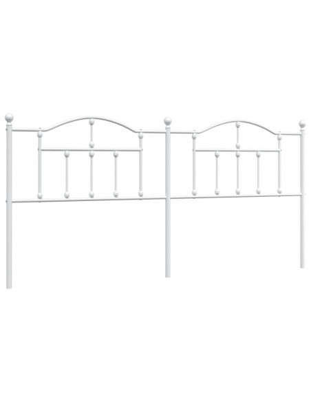 Testiera in Metallo Bianco 193 cm