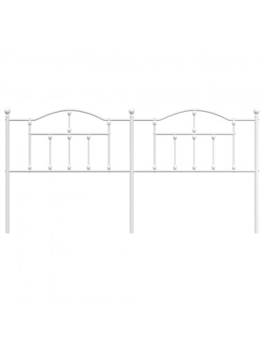 Testiera in Metallo Bianco 193 cm