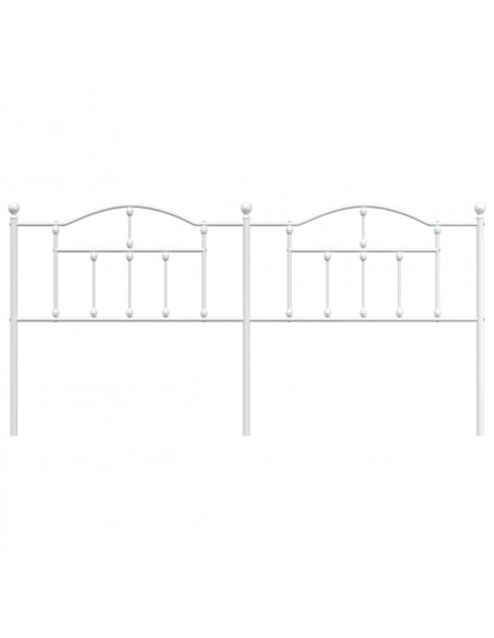 Testiera in Metallo Bianco 193 cm