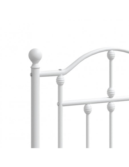 Testiera in Metallo Bianco 193 cm