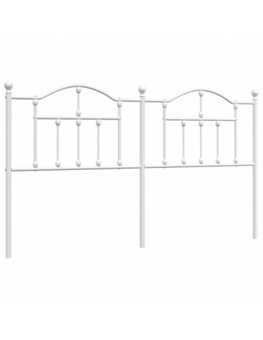 Testiera in Metallo Bianco 180 cm