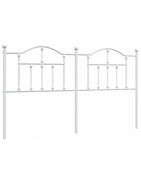 Testiera in Metallo Bianco 180 cm