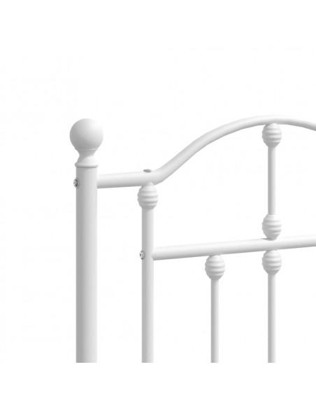 Testiera in Metallo Bianco 180 cm