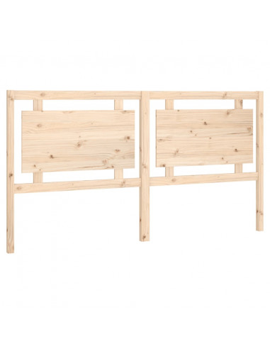 Testiera per Letto 185,5x4x100 cm in Legno Massello di Pino