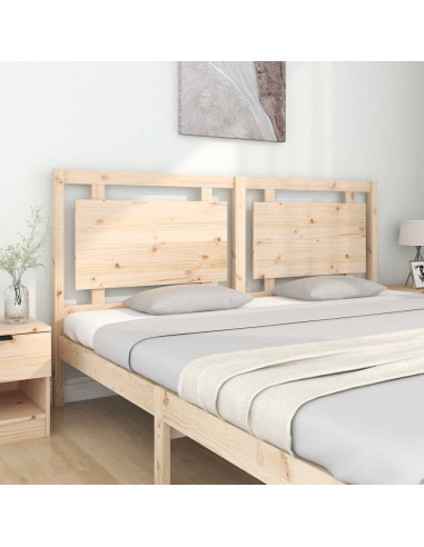 Testiera per Letto 185,5x4x100 cm in Legno Massello di Pino