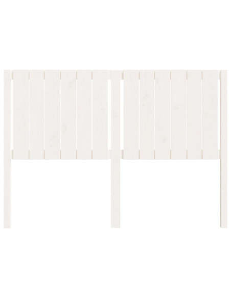 Testiera per Letto Bianca 140,5x4x100 cm Legno Massello di Pino