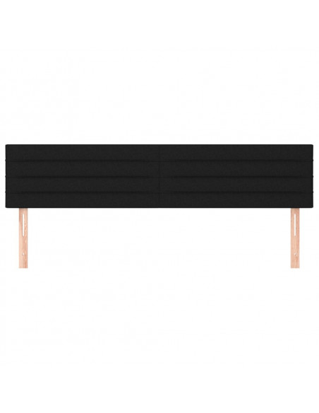 Testiere 2 pz Nero 100x5x78/88 cm in Tessuto