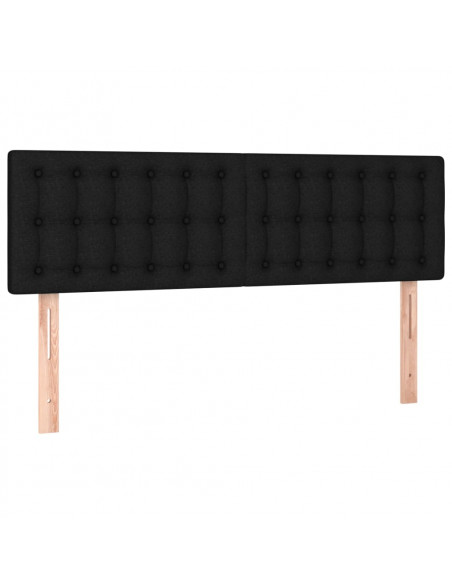 Testiere 2 pz Nere72x5x78/88 cm in Tessuto